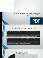 Module 5b - Pre and Post Testing - PowerPoint