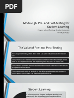 Module 5b - Pre and Post Testing - PowerPoint