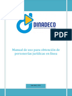 Obtener certificación personería jurídica en línea Dinadeco