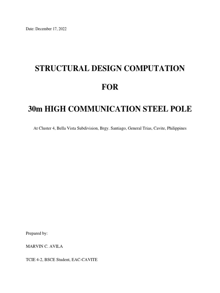 30m High Communication Steel Pole | PDF | Software Engineering ...