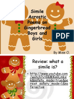 Simile Acrostic Poems On Gingerbread Boys and Girls