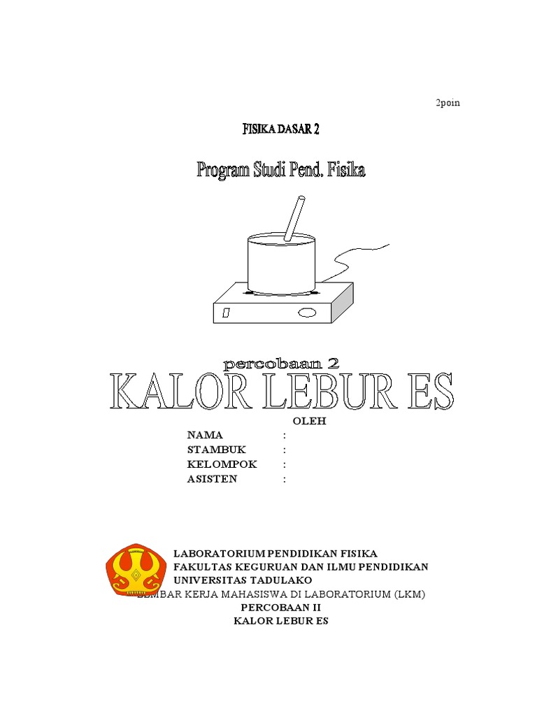 Kalor Lebur Es dalam Praktikum Fisika | PDF