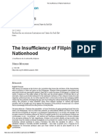 The Insufficiency of Filipino Nationhood