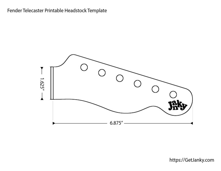 Fender Telecaster Printable Headstock Template PDF | PDF