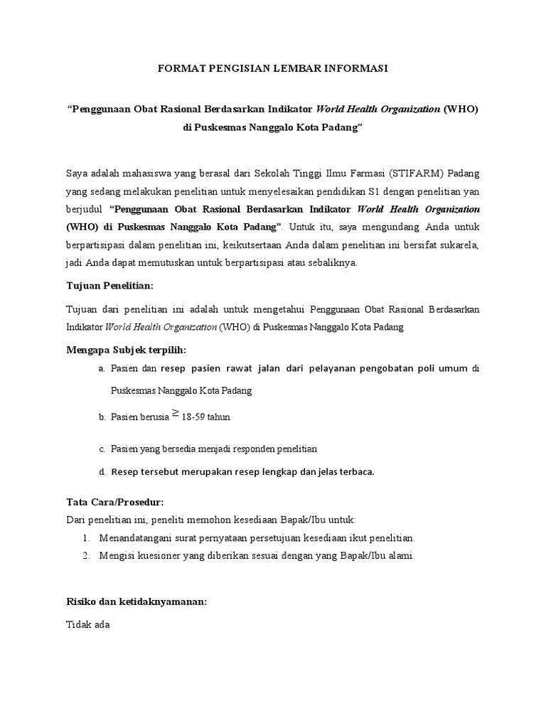 Persetujuan Penelitian Obat Rasional | PDF