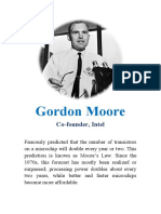 Gordon Moore and Moore's Law on Microchip Transistors
