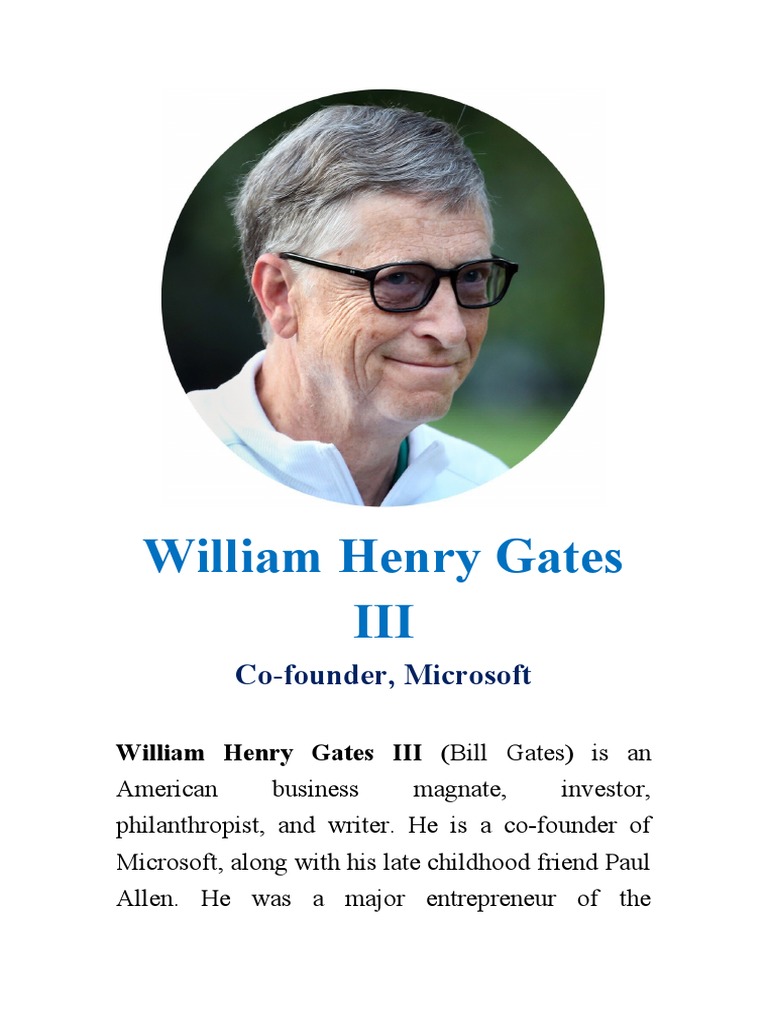 William Henry Gates III | PDF