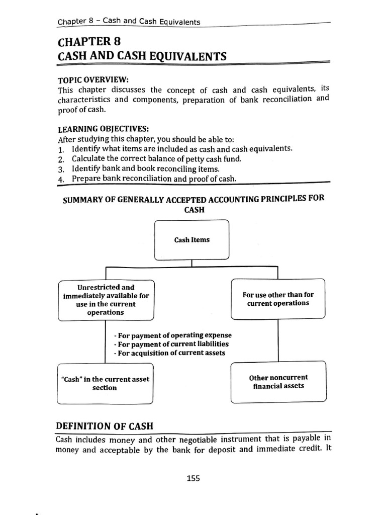 Chapter 8 Cash Cash Equivalents PDF