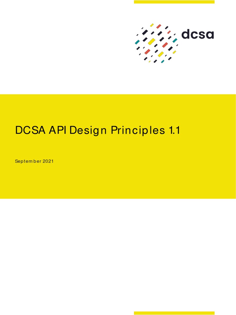 DCSAAPIDesignPrinciples 1.1 Final PDF Hypertext Transfer