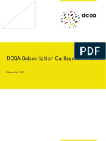DCSA Subscription Callback API 1.0 Summary