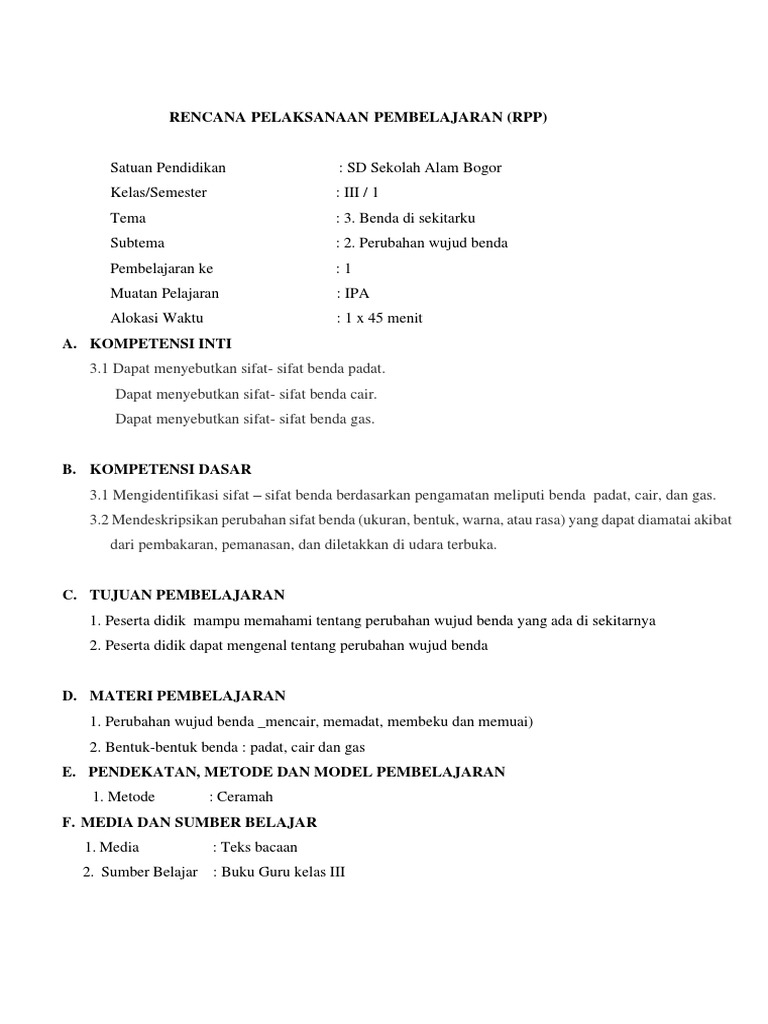 RPP PKP Pra Siklus - Finli Rosita A - 857346249 | PDF