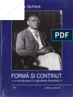 Moritz - Schlick - Forma - Si - Continut - PDF 25 Mai PDF