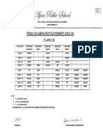 Datesheet Class I IX