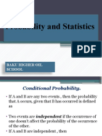 Probability and Statistics Conditional Events