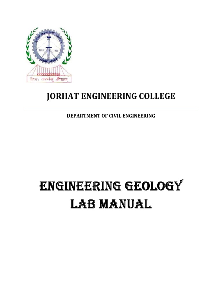 Geology Laboratory Manual Pdf