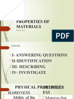 PHYSICAL PROPERTIES OF MATERIALS