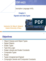 ECOM 4423 Hardware Description Language VHDL Chapter 3 Signals and Data Types