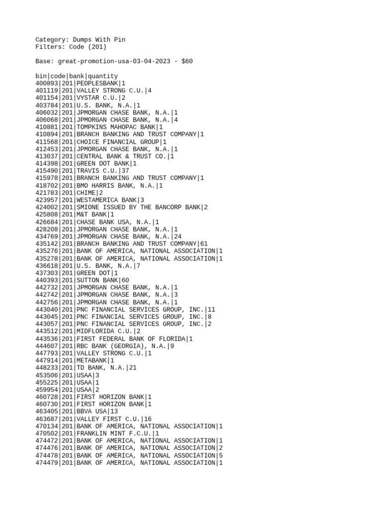 Binlist Download Free PDF Banks & Banking National Bank