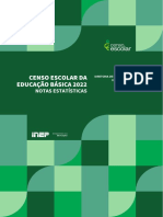 Notas Estatisticas Censo Da Educacao Basica 2022 PDF