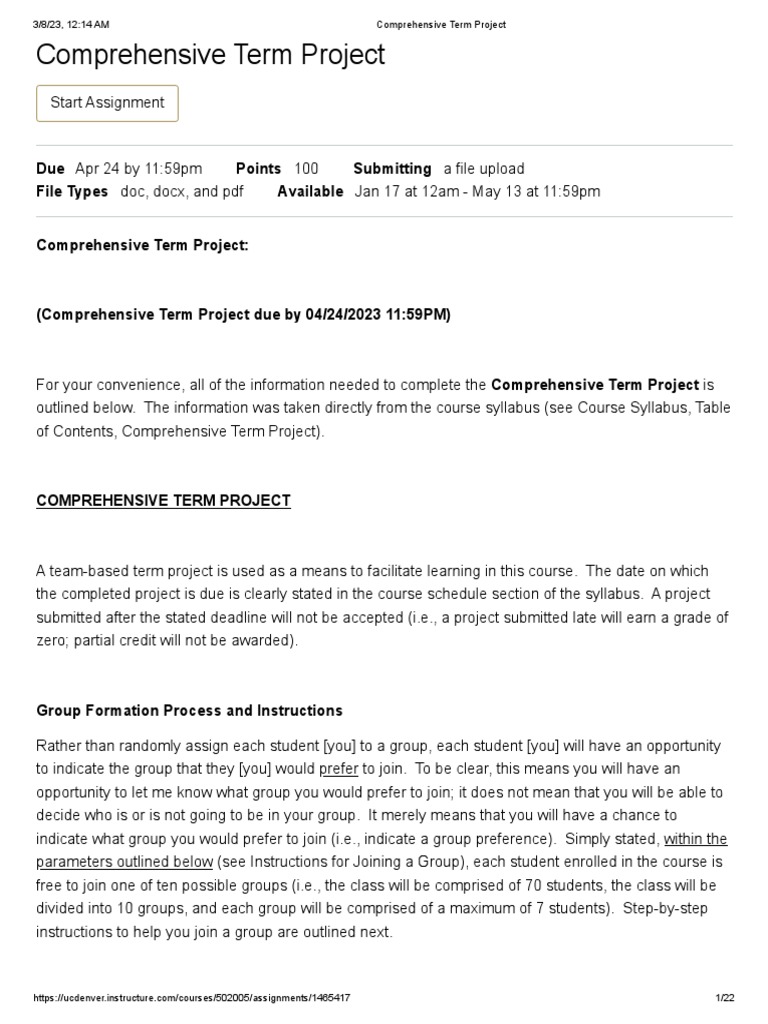 Comprehensive Term Project | PDF | Strategic Management | Business