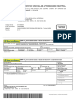 Recibo de pagamento de serviço de qualificação profissional