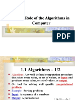 The Role of Algorithms in Computers