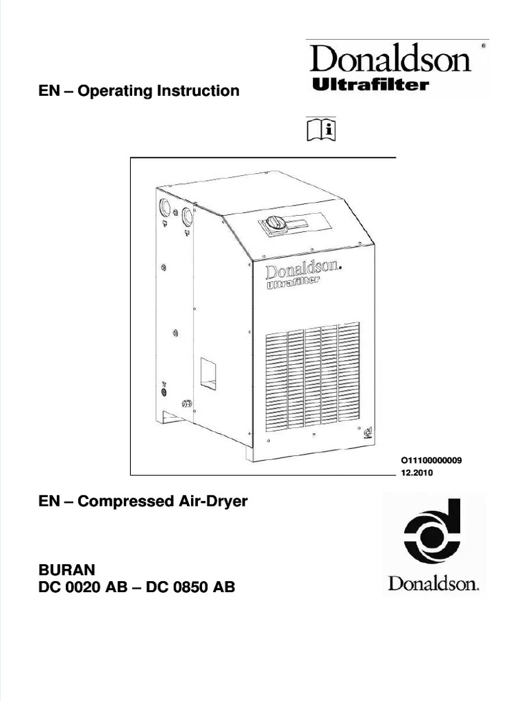 Donaldson Ultrafilter Air Dryer Manual | PDF | Technology & Engineering
