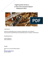 V Ogólnopolski Konkurs Klas Instrumentów Dętych Regulamin 2023 PDF