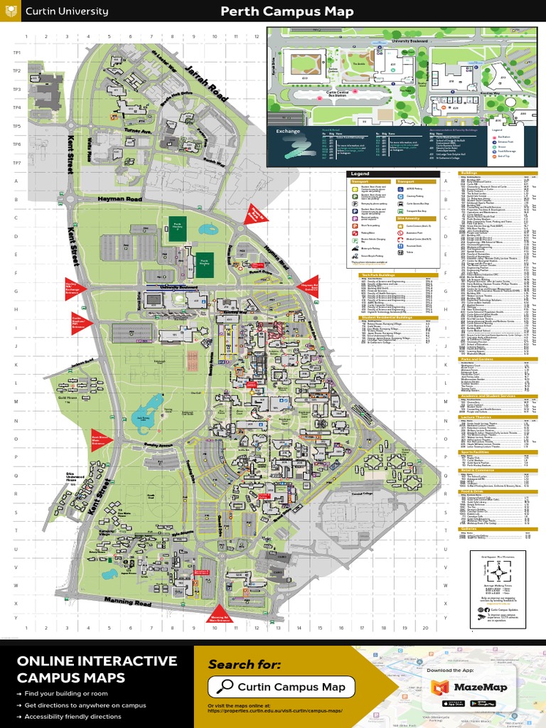 Curtin Campus Map PDF | PDF | Routes | Bus Transport