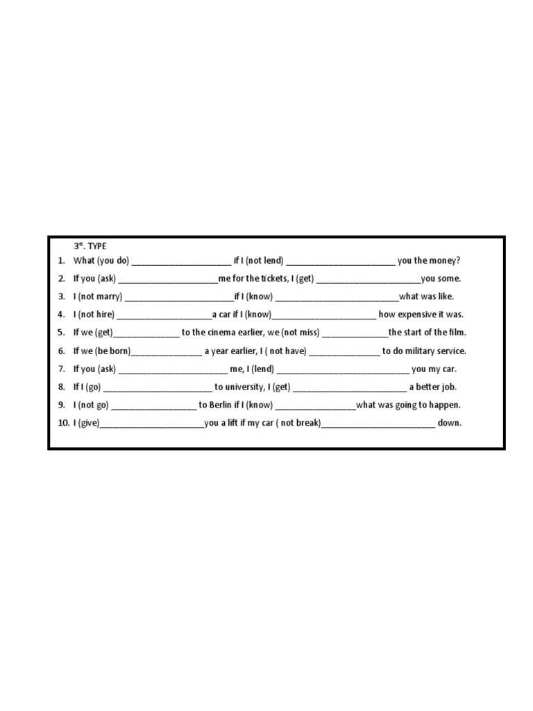 Conditional Sentences Practice | PDF