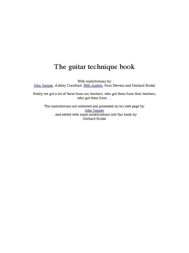 The Guitar Technique Book PDF Mode (Music) Musical Instruments