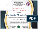 Certificate of Recognition For Guest of Honor and Speaker Template 1