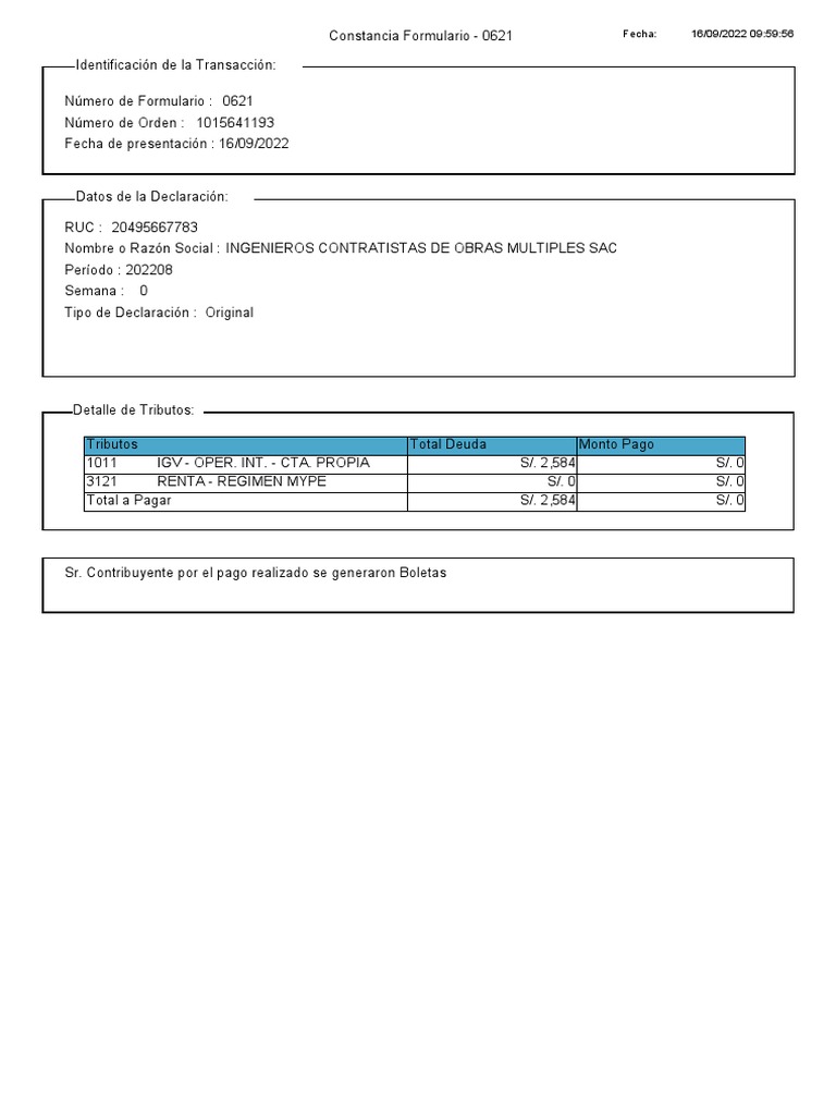 PDT 621 IGV Renta | PDF | Economias | Economía política