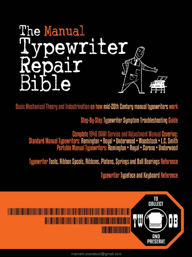 The Manual Typewriter Repair Bible-Ebook PDF | PDF | Typewriter ...