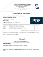 Certificado de Inscripción