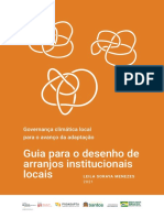 Guia para o Desenho de Arranjos Institucionais para A Governança Climática Local