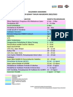 Kalender Akademik 2022 Genap