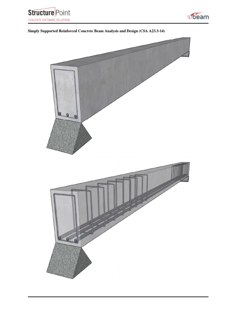 Simply Supported Concrete Beam Design | PDF | Beam (Structure) | Bending
