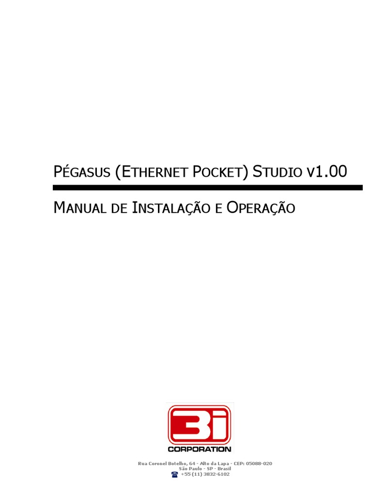 3i Pegasus Pocket Studio PDF Endereço de IP Rede de