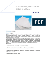 Papel Arroz para Lentes