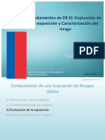 Fundamentos ER III: Evaluación exposición y caracterización riesgo alimentos