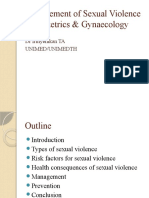 Management of Sexual Violence in Obstetrics & Gynaecology