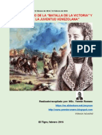 "Día de La Juventud Venezolana": 202 Aniversario de La "Batalla de La Victoria" Y