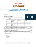 Biology Revision Booklet PDF