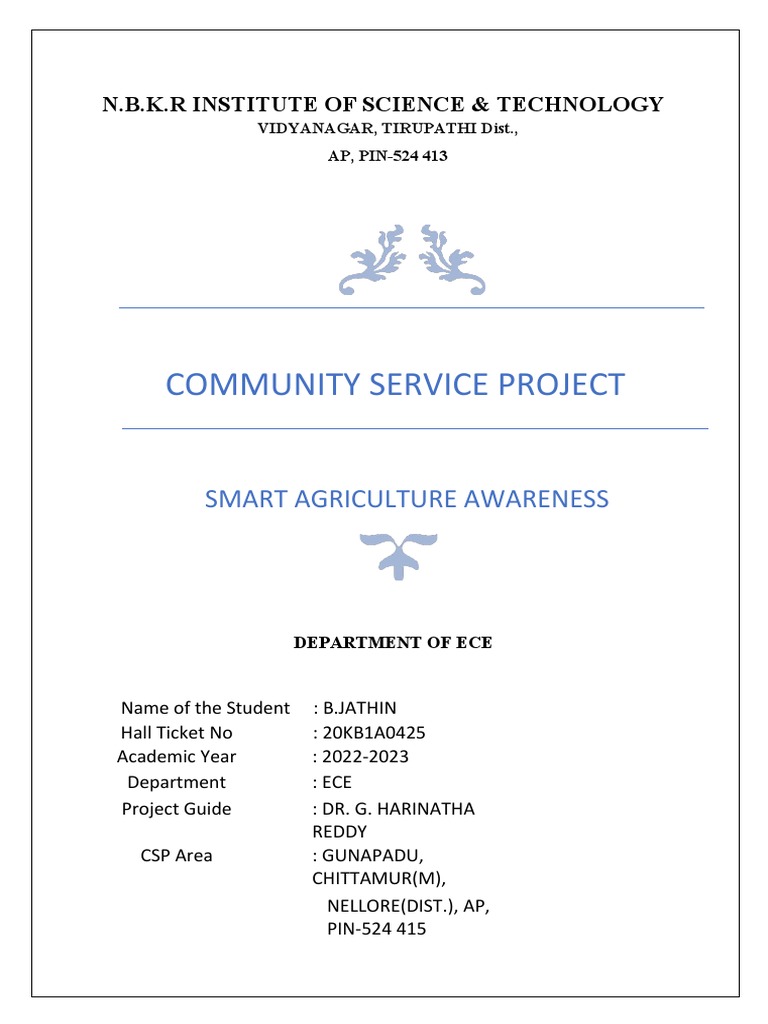 Jathin Csp Pdf Agriculture Internet Of Things