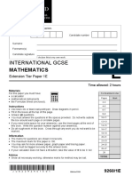 9260 1e Question Paper 1 International Gcse Mathematics Ext Jun22