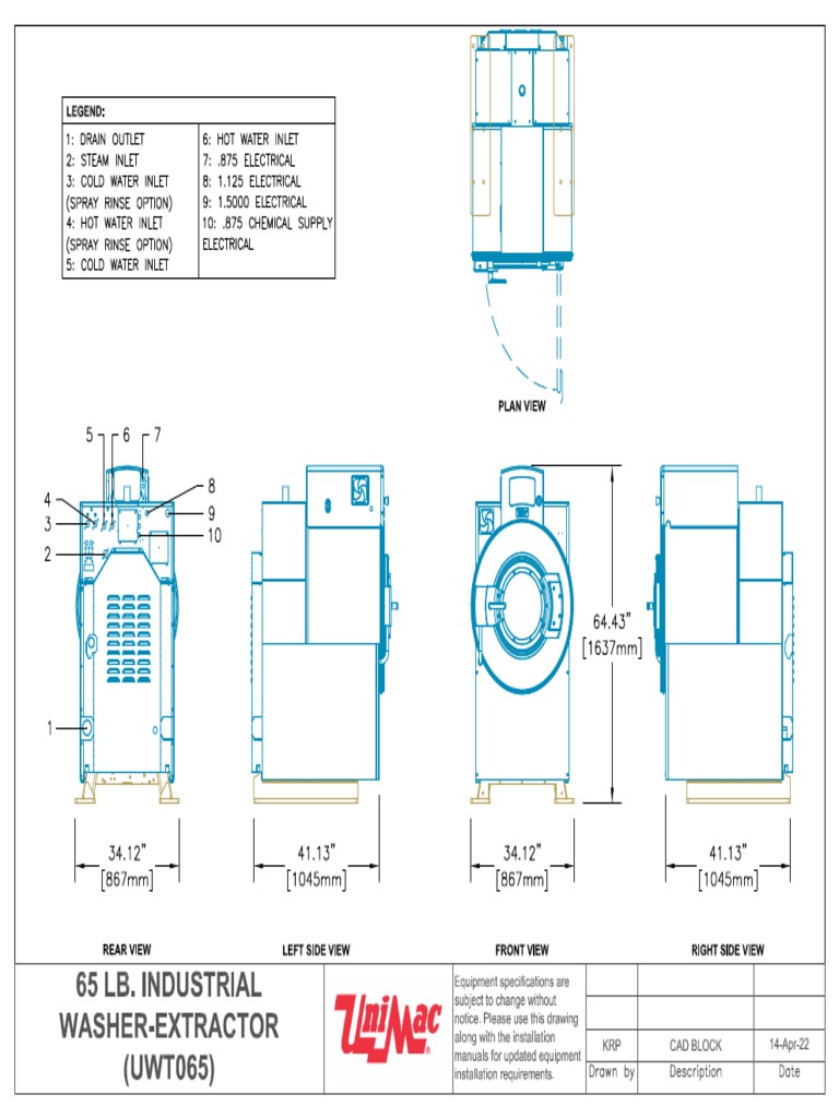 65 LB Industrial Washer Extractor Uwt065 PDF PDF