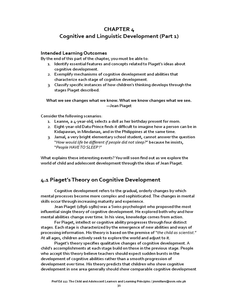 112 W7 8 4 Cognitive Development Part 1 1 | PDF | Cognitive Development ...