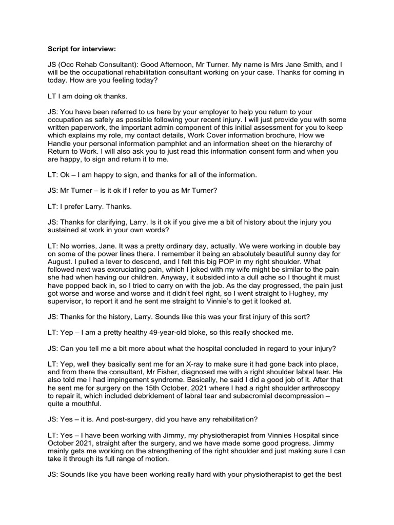 Return to Work Interview Script | PDF