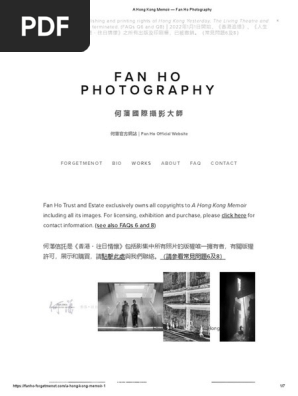 A Hong Kong Memoir Fan Ho | PDF | Art